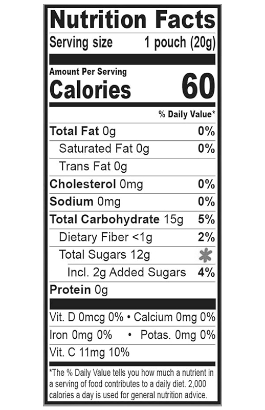 Real Fruit Whips Mango 0.7 oz additional information
