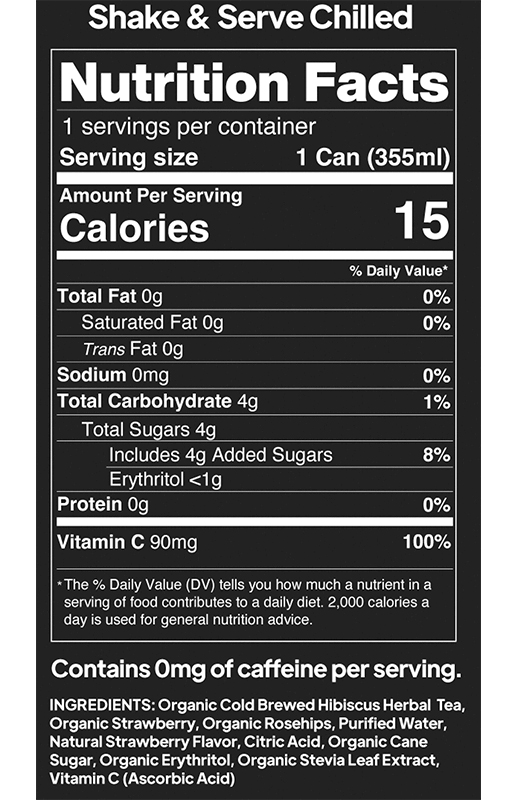 Strawberry Hibiscus 12 fl oz additional information