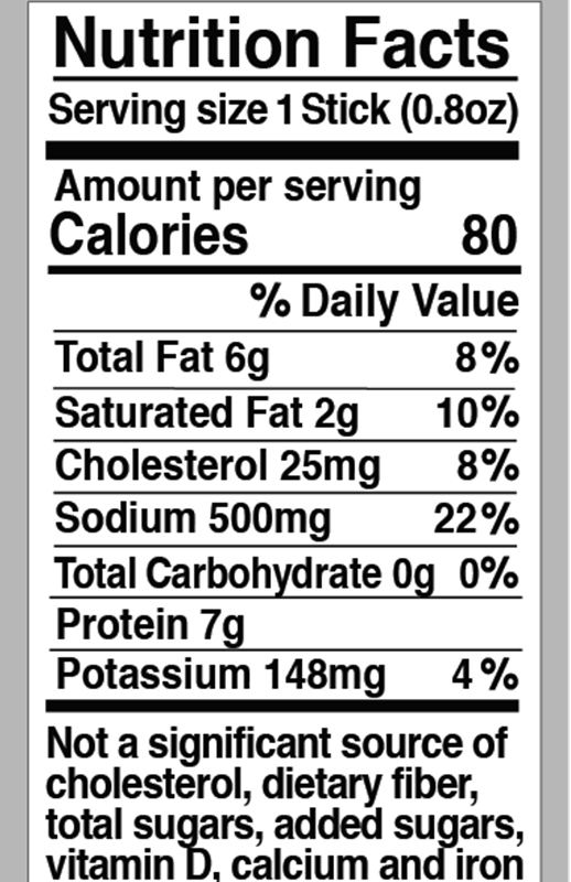 Campo Seco Sea Salt and Pork Slow Cured Dried Salami Stick 0.8 oz additional information