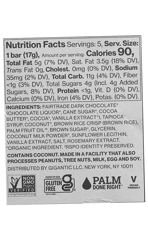 Crispy Coconut - 5 Mini Deluxe Candy Bars 3.00 oz additional information