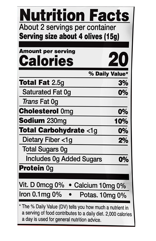 Green Olives Hot & Spicy 1.1 oz additional information