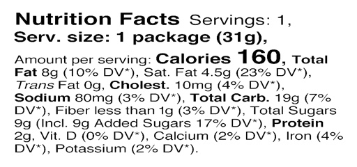 4 French Cookie Squares - Chocolate Hazelnut additional information