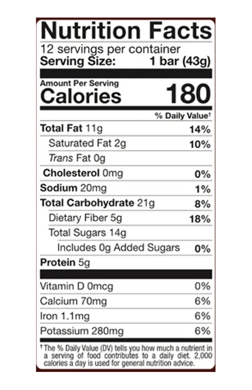 Awesome Almond Butter Chocolate Organic Energy Bar 1.52 oz additional information