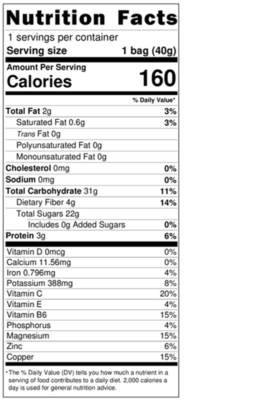 Dragon Fruit Chips 1.23 oz additional information