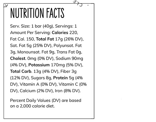 Dark Chocolate Chip Snack Bar 1.4 oz    additional information
