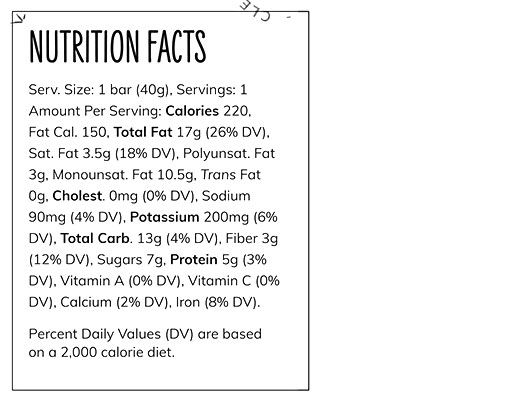 Salted Maple Pecan Snack Bar 1.4 oz     additional information