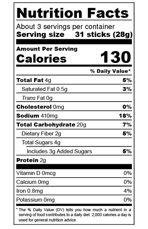 Maple and Brown Sugar Flavored Pretzel 3 oz additional information
