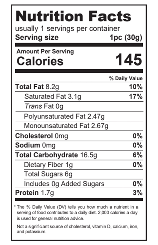 Single Served Baklava Walnut 1.05 oz additional information
