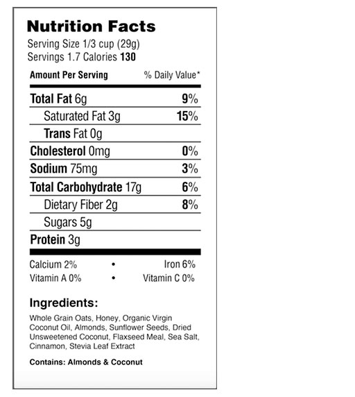 The Original Superfood Granola 1.75 oz  additional information