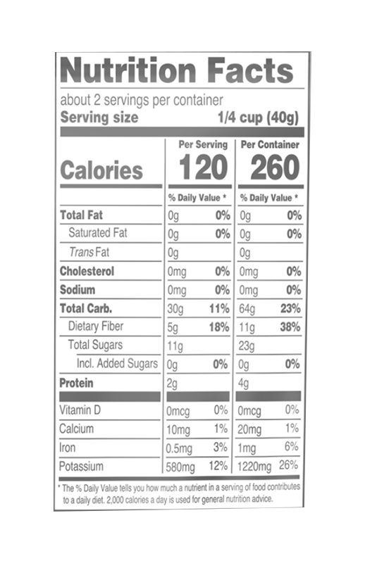 Dried & Sliced Nectarines 3 oz additional information