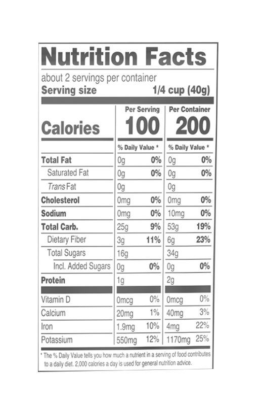 Dried & Sliced Apricots 3 oz additional information