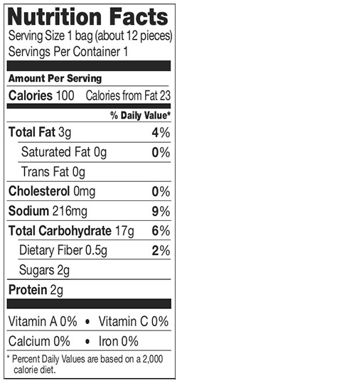 Mini Twists Salted Caramel Pretzels .8oz  additional information
