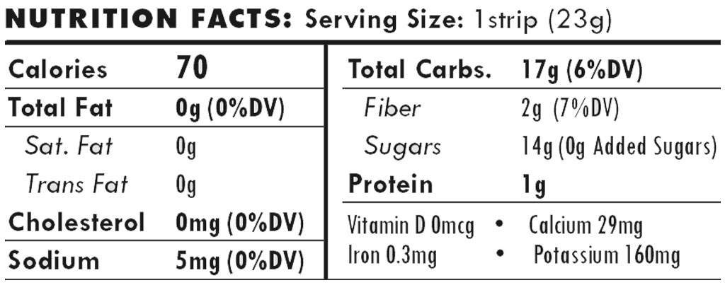 Pineapple Fruit Jerky .8 oz additional information