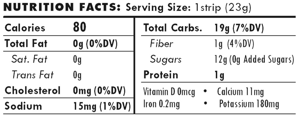 Mango Fruit Jerky .8 oz additional information