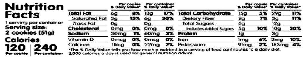 Chocolate Chocolate Chunk Cookie Snack Pack 1.2 oz additional information