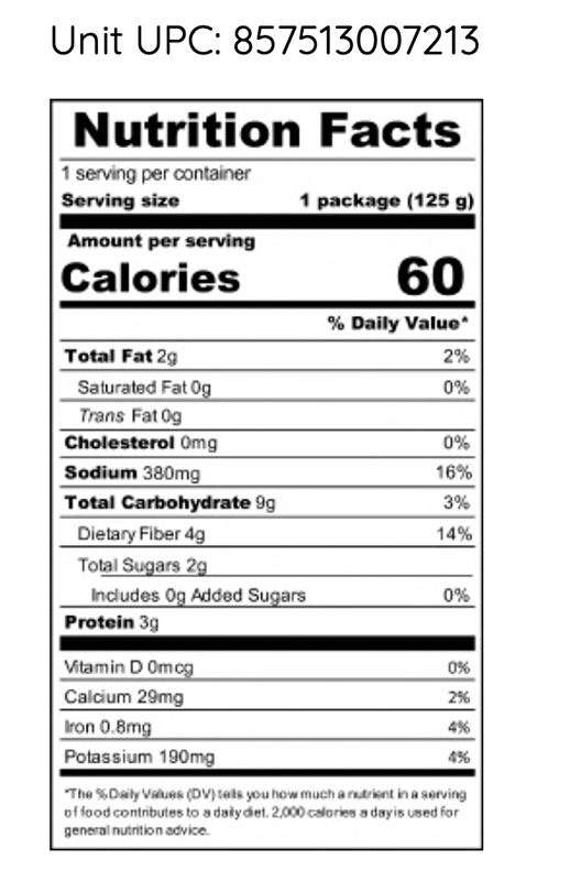 Artichoke & Asparagus Salad 4.4 oz additional information