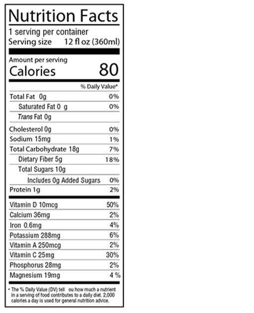 Peach-Kiwi Vitamin C Vitamin D Whole Plant Juice 12 fl oz additional information