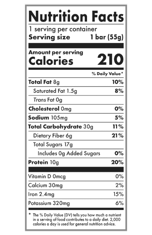 Chocolate Peanut Butter Protein Bar 1.9 oz additional information