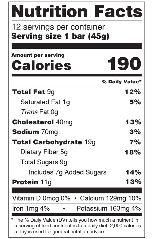 Churro Protein Bar 1.58 oz additional information