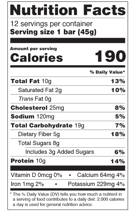 Peanut Butter & Jelly Protein Bar 1.58 oz additional information