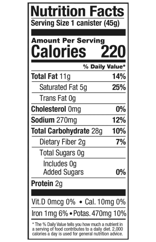 Mini Cans Classic Original Potato Crisp 1.6 oz additional information