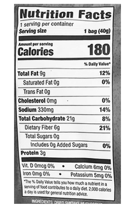 Crunchy Mushroom Chips Rad Rosemary & Salt 1.4 oz additional information