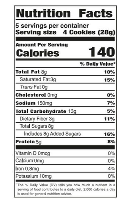 Protein Chocolate Chip Mini Crisp Cookie Bag 5 oz additional information