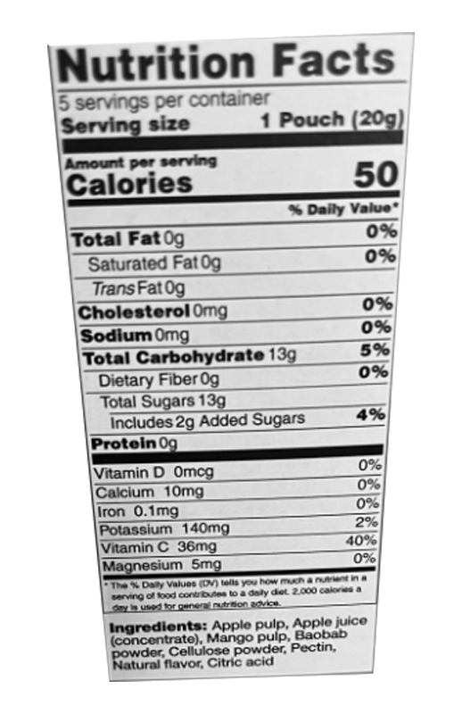 Mango & Baobab Superfruit Bites 0.7 oz additional information