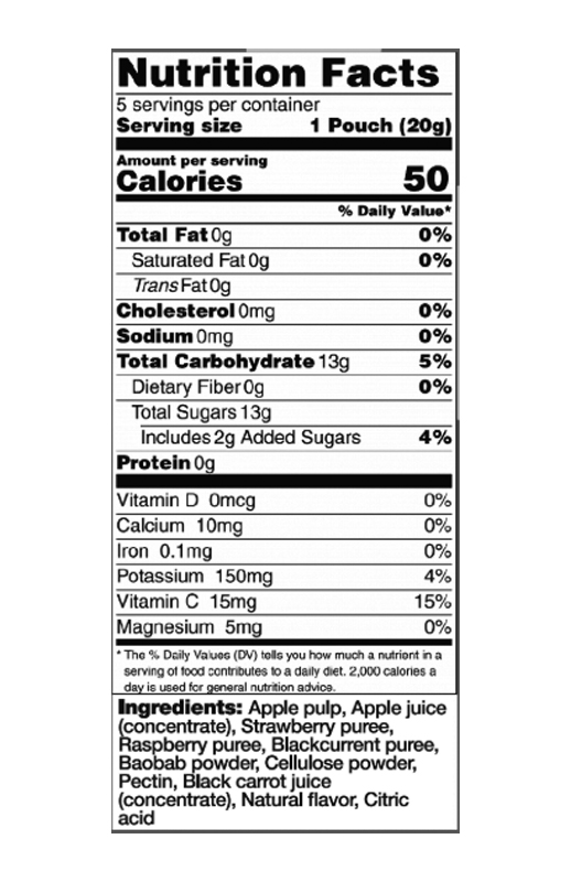 Mixed Berry & Baobab Superfruit Bites 0.7 oz additional information