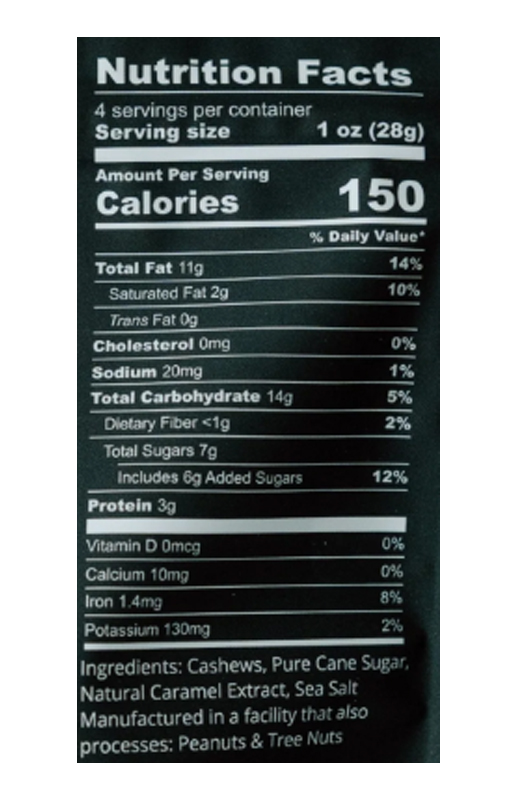 Salted Caramel Cashews 4 oz additional information