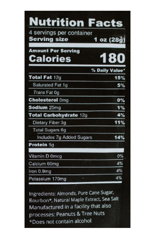 Maple Bourbon Almonds 4 oz additional information