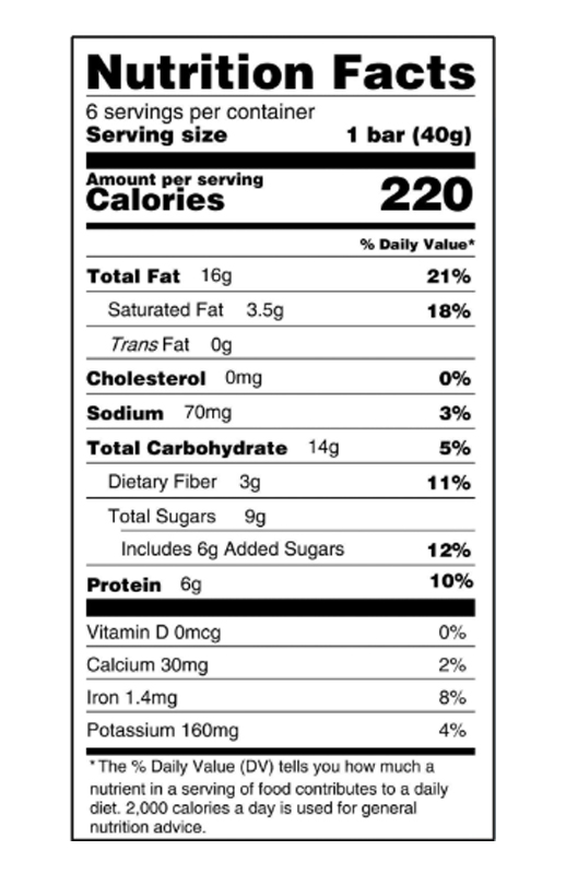Peanut Butter Dark Chocolate Bar 1.4 oz additional information