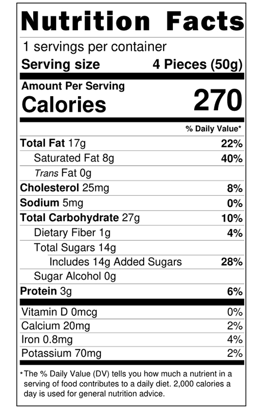 Baklava Walnut Snacklava® 1.76 oz additional information