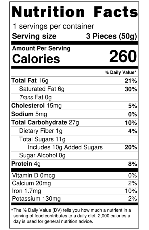 Baklava Cashew Snacklava® 1.76 oz additional information