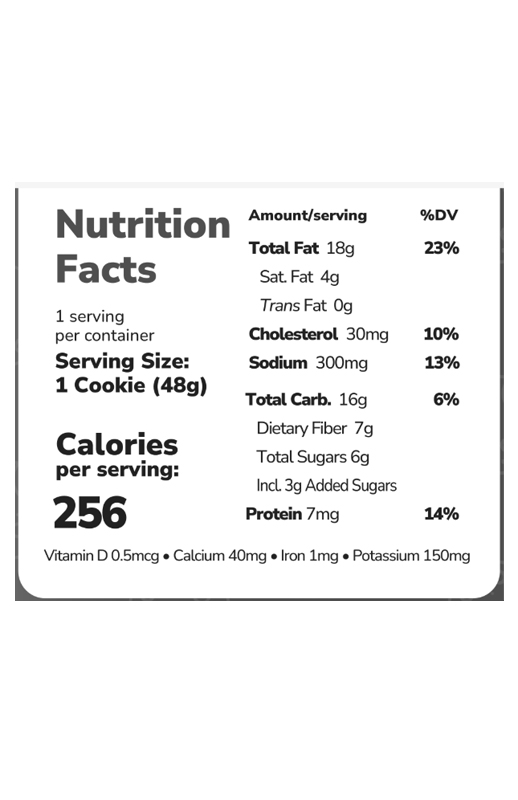 Classic Chocolate Chip Pecan Cookie 1.69 oz additional information