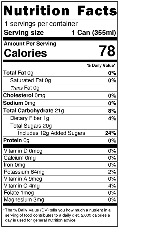 Peach Sparkling Juice 12 fl oz SnackMagic Build your own 100