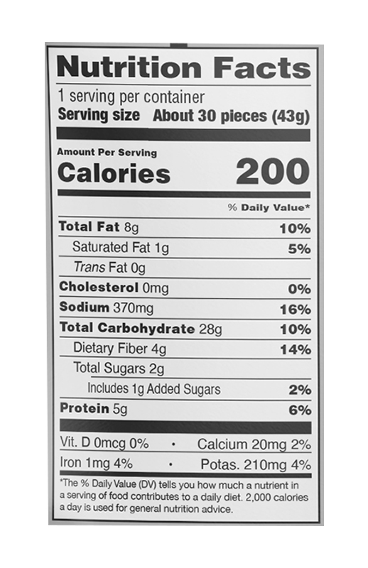 "All Dressed" BBQ Chickpea Puffs 1.5 oz additional information