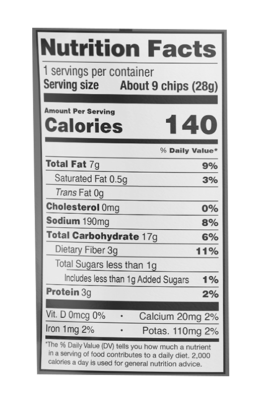 Rockin' Ranch Chickpea Tortilla Chips 1 oz additional information