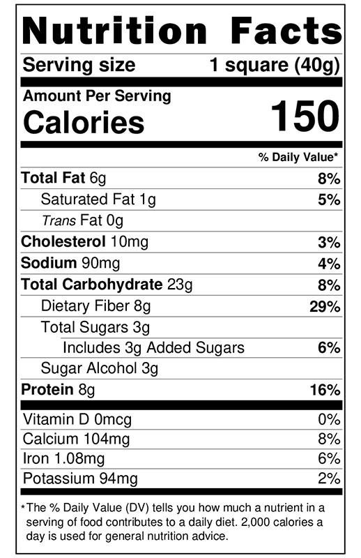 Orange Cardamom Snack Square 1.41 oz additional information