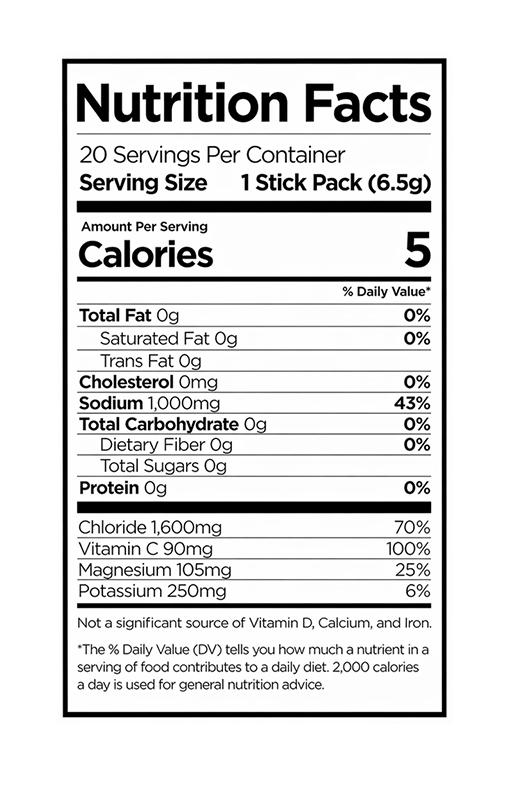 Passion Fruit - Zero Sugar Electrolyte Hydration Mix 0.23 oz additional information