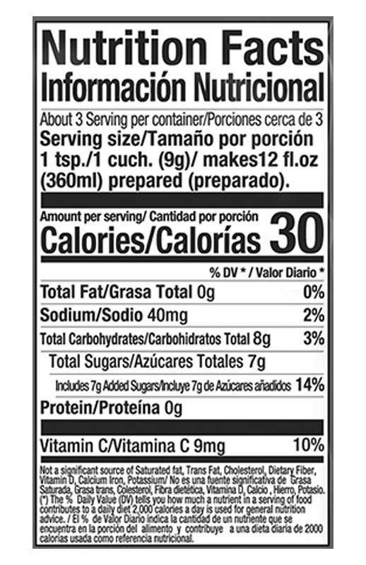 Zuko Drink Mix Lemon 0.9 oz additional information