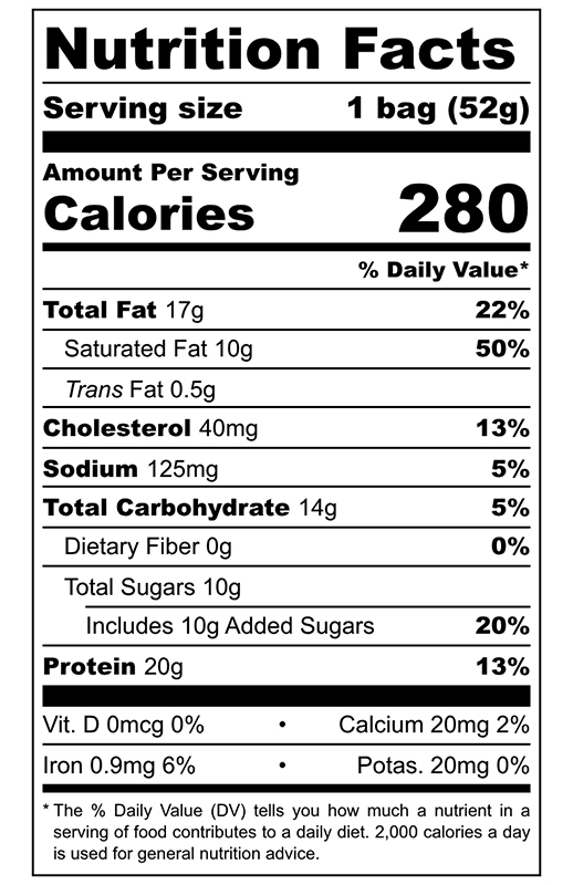 Lemon Shortbread Protein Butter Cookies 1.8 oz additional information