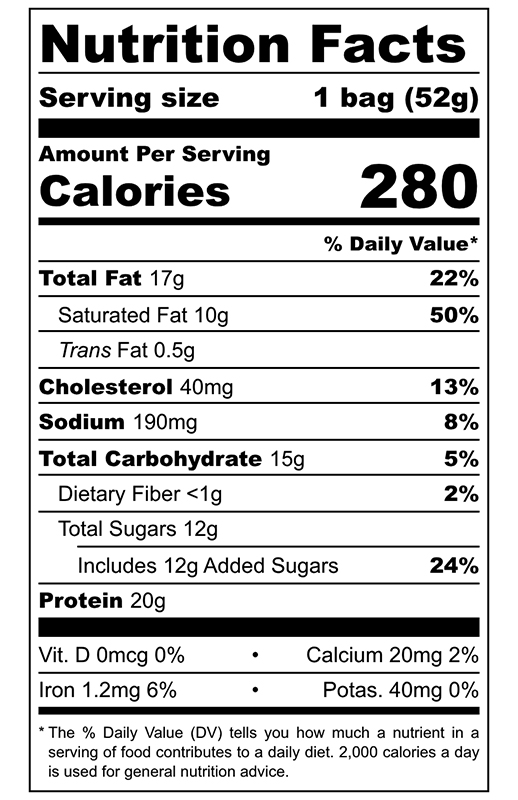 Chocolate Chip Protein Cookies 1.8 oz additional information