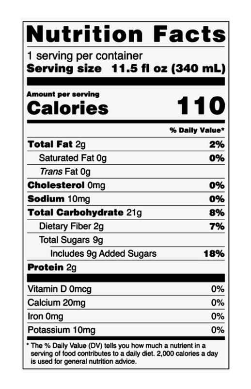 Matcha Latte Blueberry 11.5 fl oz additional information