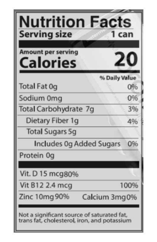 Sparkling Water Watermelon Fizz 12 fl oz additional information