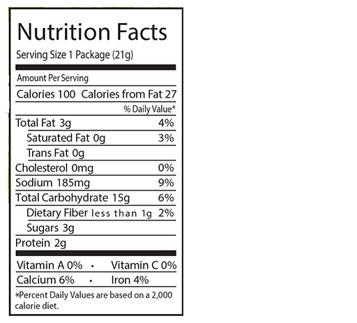 Honey Butter Cornbread Crisps 2 oz. additional information