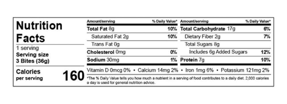 Dark Chocolate Peanut Butter Triple Bites 1.2 oz additional information