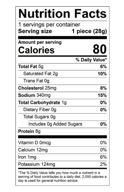 Jalapeño 100% Grass-Fed Beef Stick 0.5 oz additional information