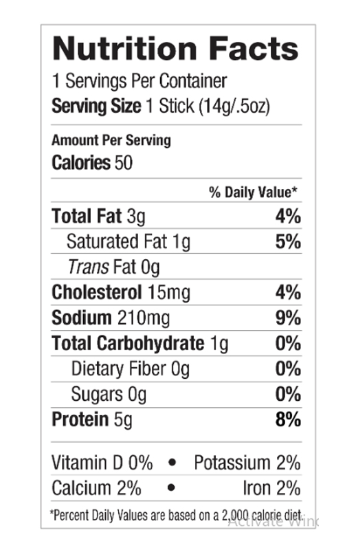 Cheesesteak® 100% Grass-Fed Beef Stick 0.5 oz additional information