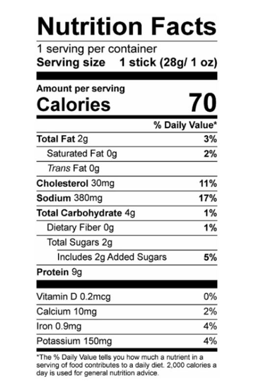 Thanksgiving® All-Natural Turkey Stick 0.5 oz additional information